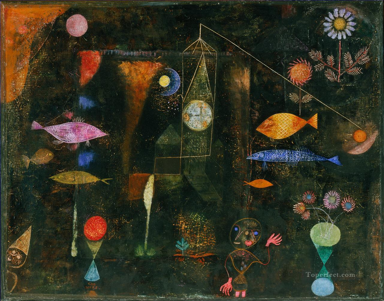 Pez Magic Paul Klee con textura Pintura al óleo
